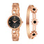 Blush Gold Elegance - Half Moon Black