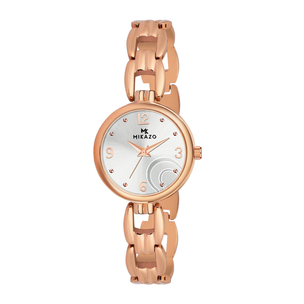 Blush Gold Elegance - Half Moon Silver