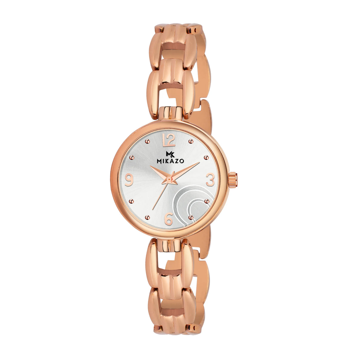 Blush Gold Elegance - Half Moon Silver