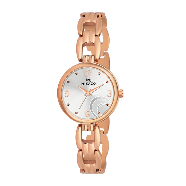 Blush Gold Elegance - Half Moon Silver