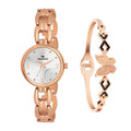 Blush Gold Elegance - Half Moon Silver
