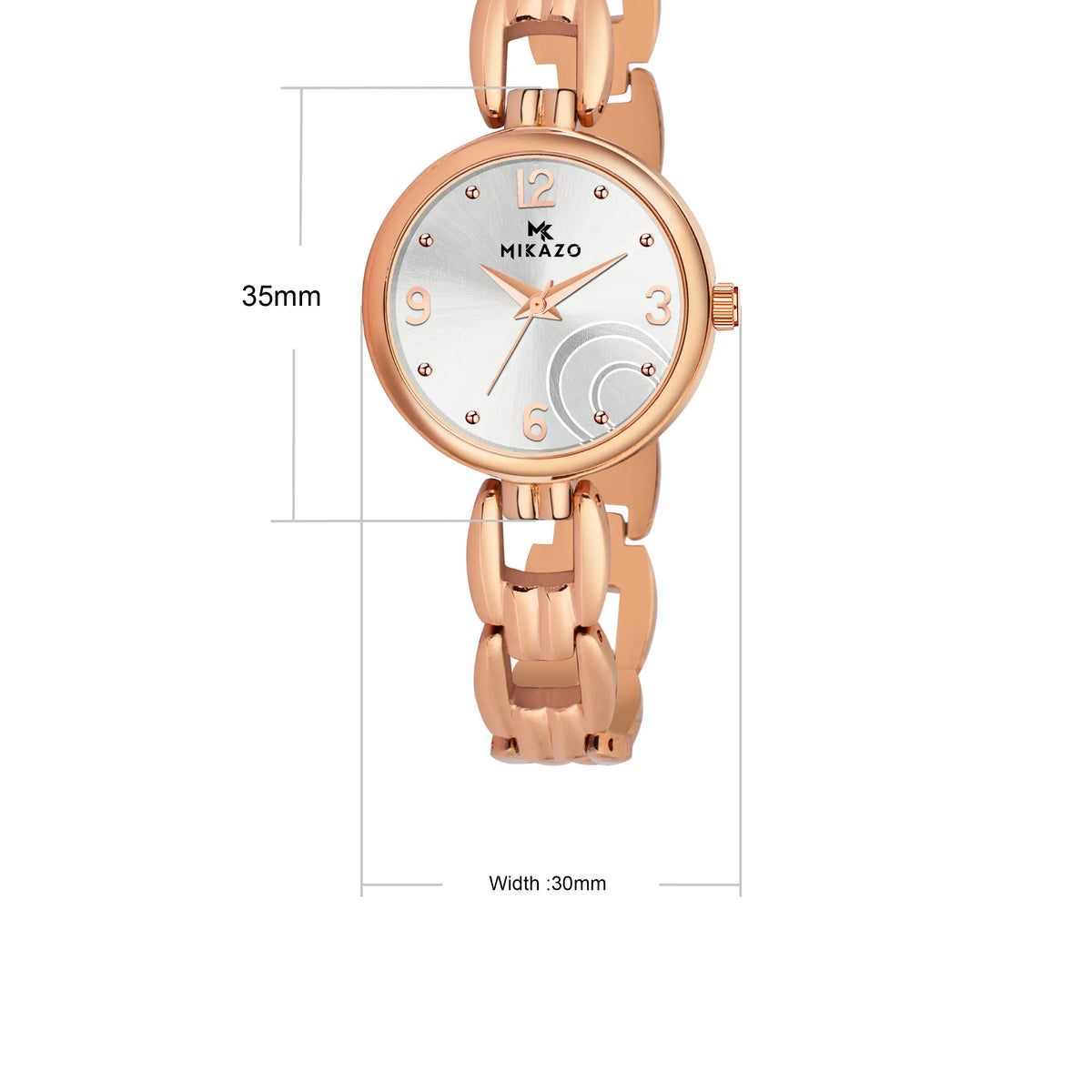 Blush Gold Elegance - Half Moon Silver