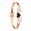 Noir Amour Triple Heart Rose Gold Bracelet