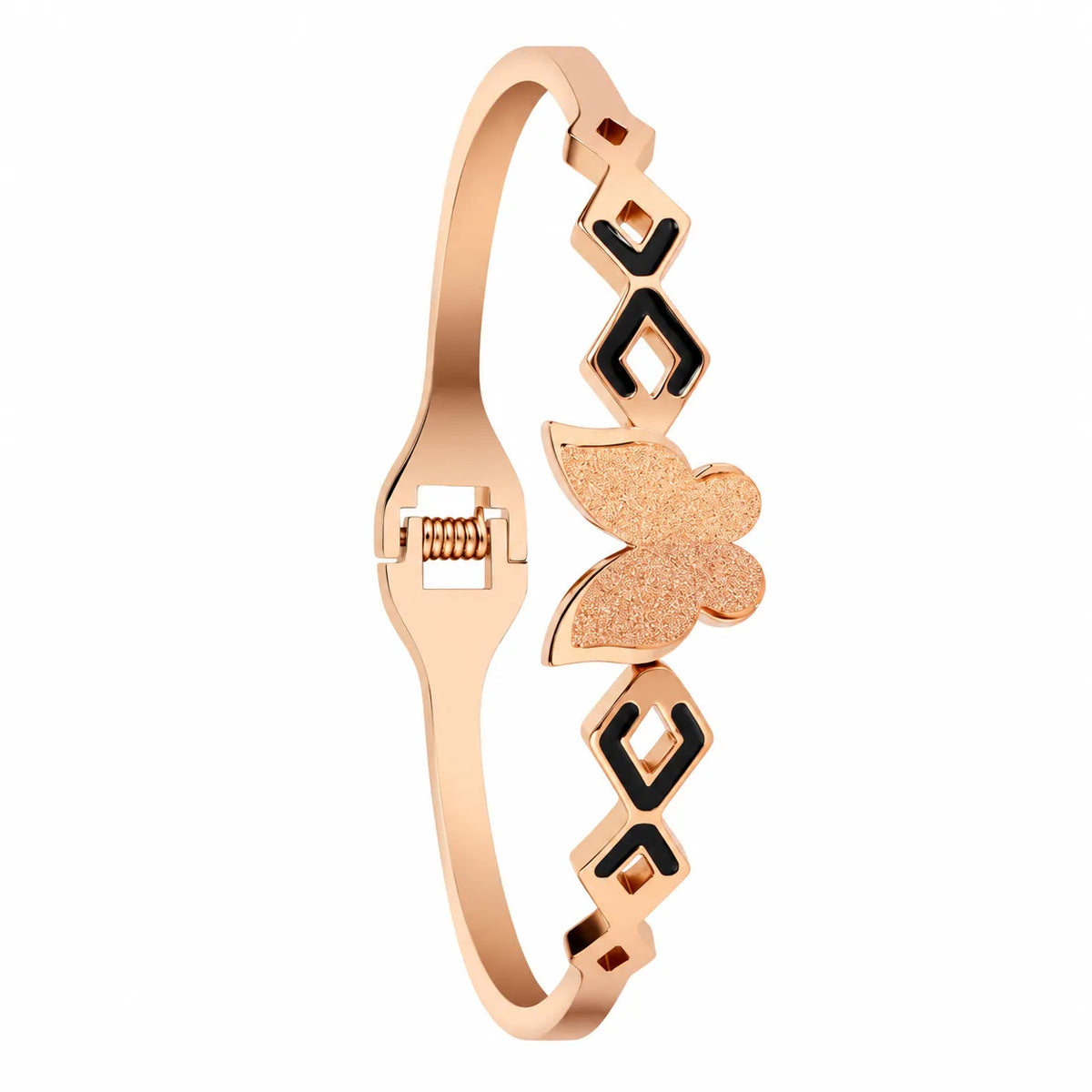 Noir Flutter Geometric Rose Gold Bracelet Main image