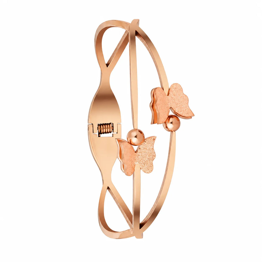 Butterfly Duet Rose Gold Bracelet