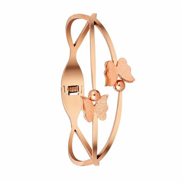 Butterfly Duet Rose Gold Bracelet