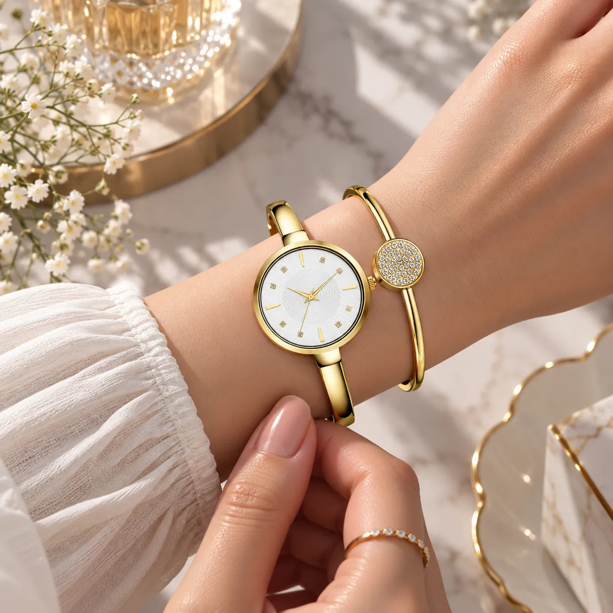 Gold Elegance - White Secondary image