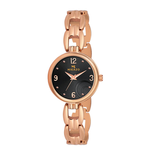 Blush Gold Elegance - Half Moon Black