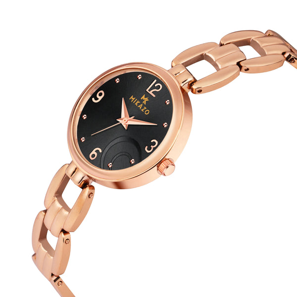 Blush Gold Elegance - Half Moon Black