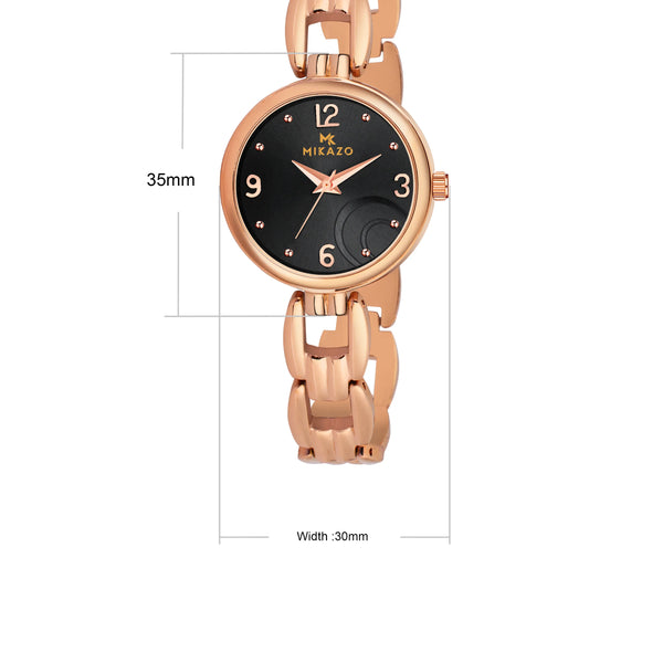 Blush Gold Elegance - Half Moon Black