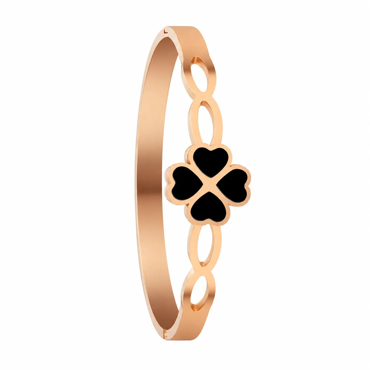 Midnight Clover Rose Gold Bracelet Main image