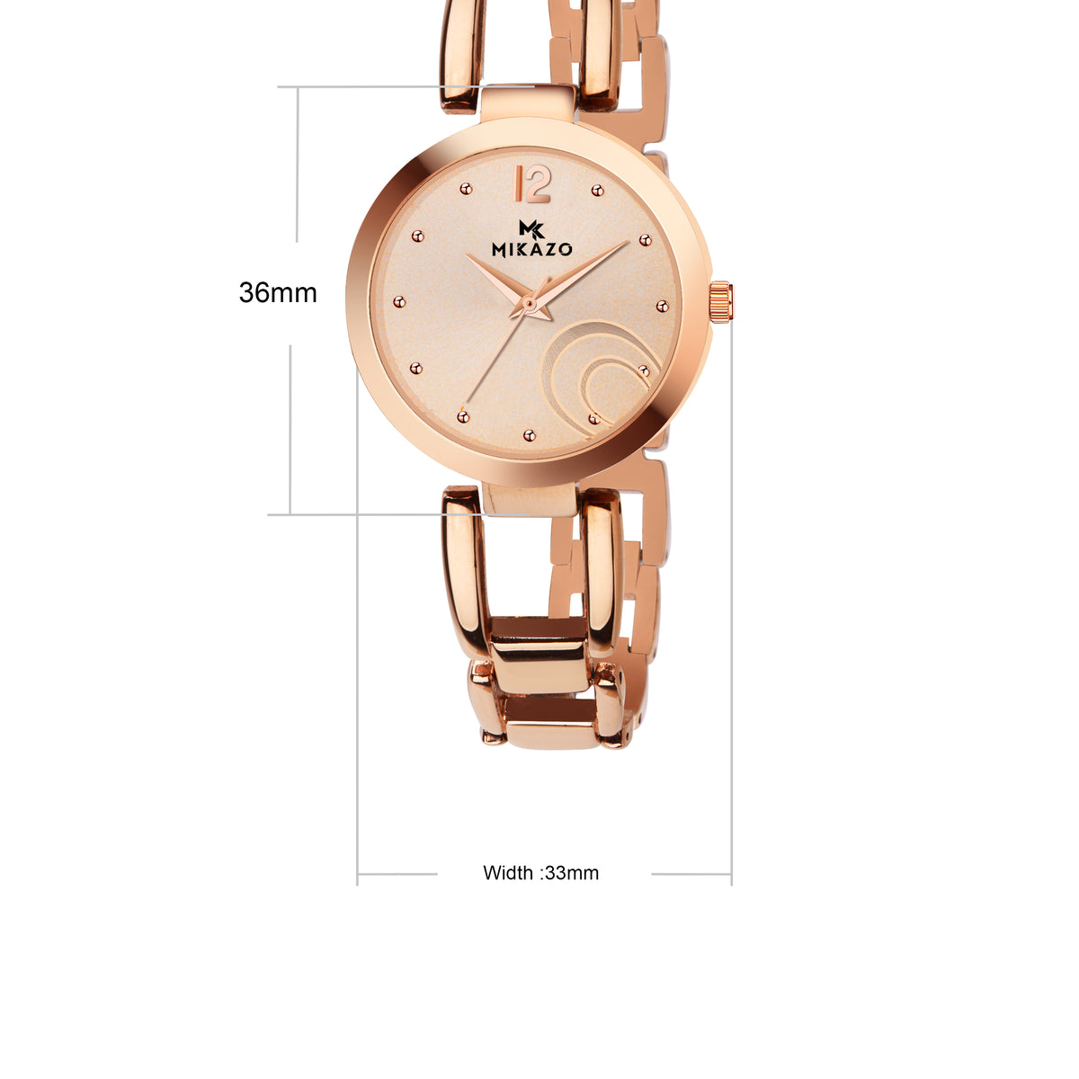 Soft Copper Gleam - Half Moon Rosegold
