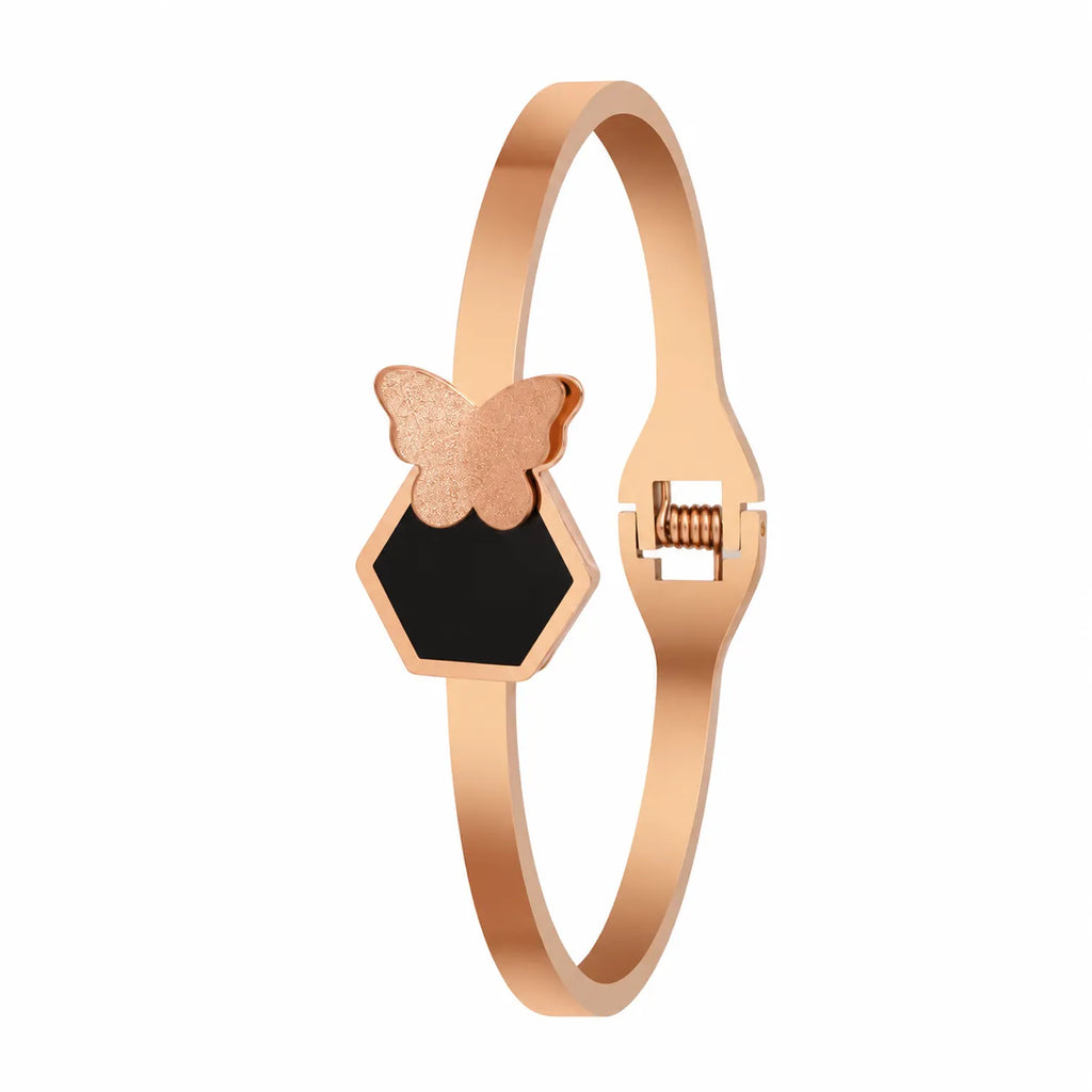 Midnight Flutter Rose Gold Bracelet