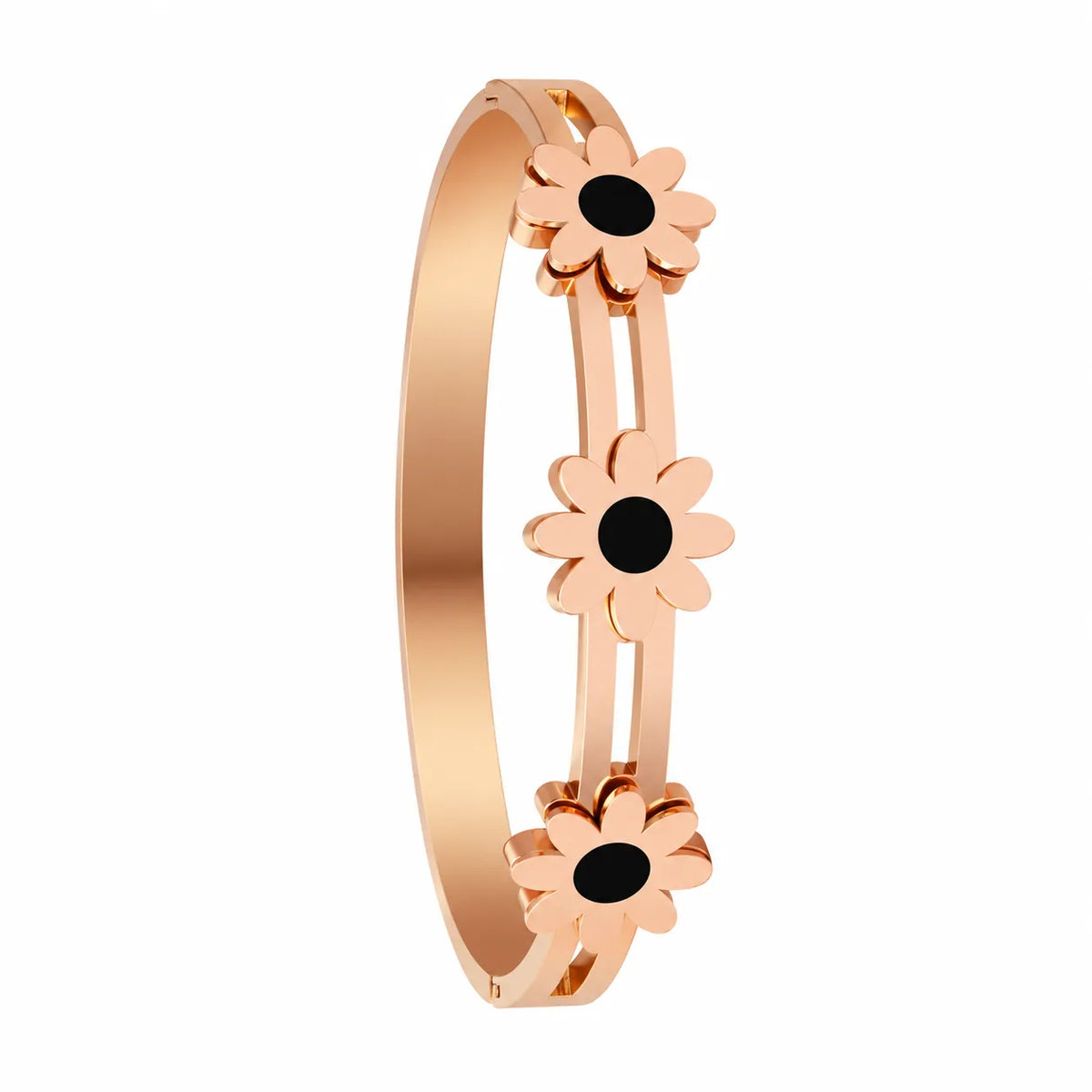 Noir Daisy Trio Rose Gold Bracelet