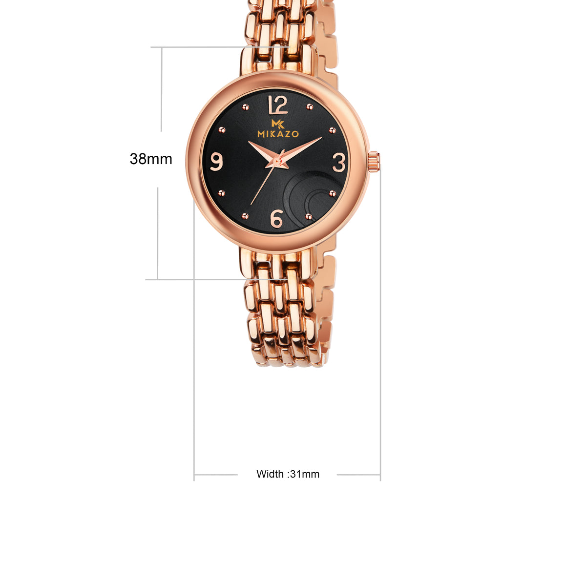 Copper Luxe Brilliance - Half Moon Black