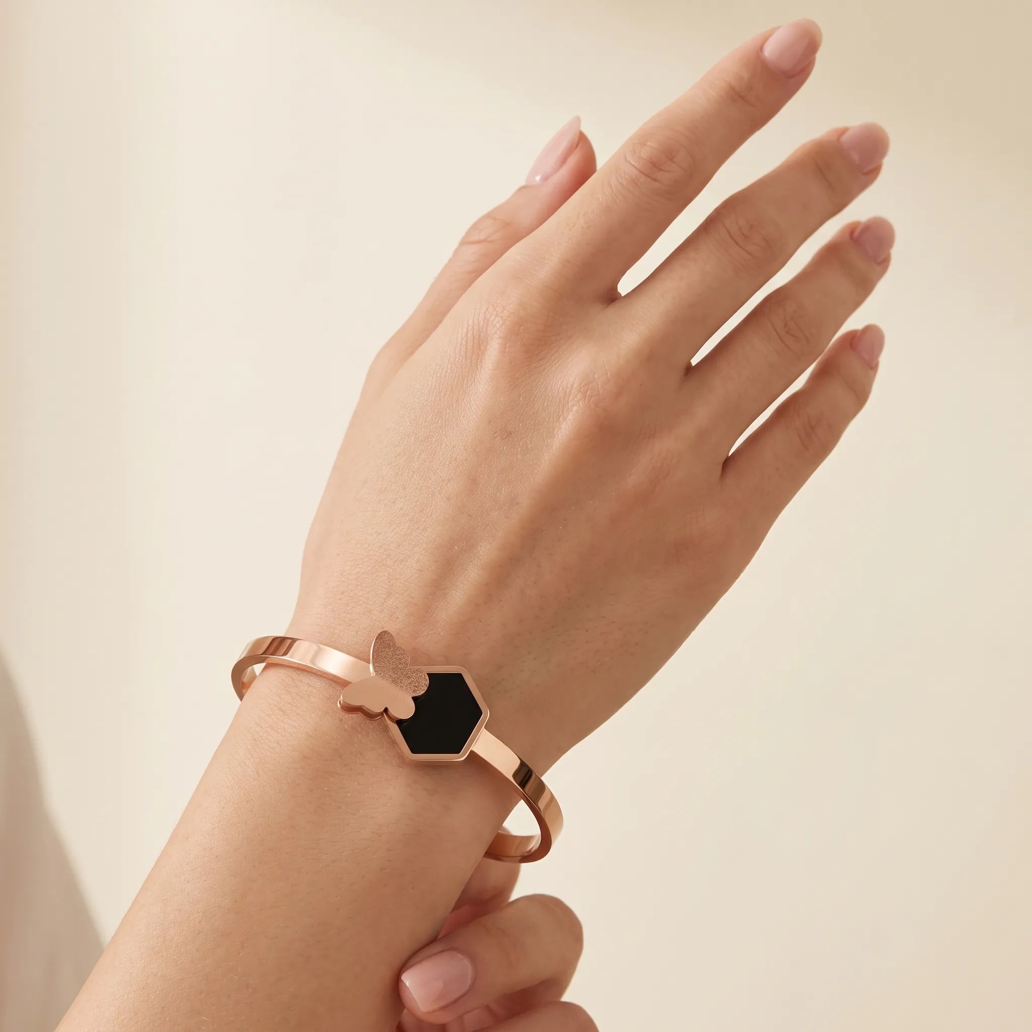 Midnight Flutter Rose Gold Bracelet Secondary image