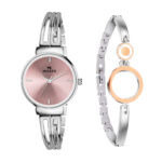 Silver Cascade Spark - PINK Watch with Bracelet